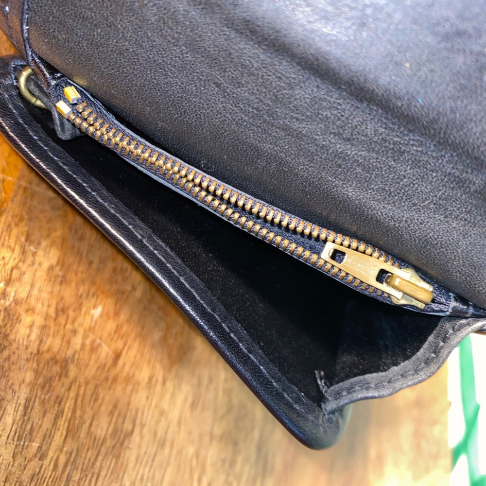 Vintage Coach Black Leather Clutch Key Ring Wallet - Picture 11 of 11